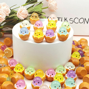 Multicolor Luminous Yellow Duck Cartoon <b>Doll</b> Chicken Ornaments Micro Landscape Resin Creative Jewelry Crafts <b>Accessories</b> Toys - Product Image 3