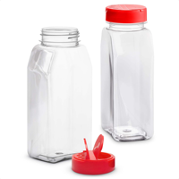 Bocaux à épices en plastique de 16 oz avec couvercle, bouteille en plastique de 1000 ml avec couvercles doseurs, grand récipient de stockage de poudre avec couvercles doseurs pour le sel