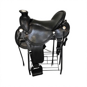 Selle de cheval de course BS International NA63 de qualité supérieure, arbre en bois, couleur noire, motifs personnalisables, cuir anglais, durable - Product Image 6