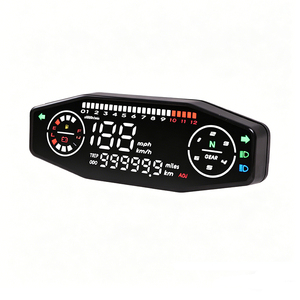Compteur numérique LED universel pour moto avec voltmètre et jauge de carburant avec fil de capteur – Vente en gros - Product Image 1