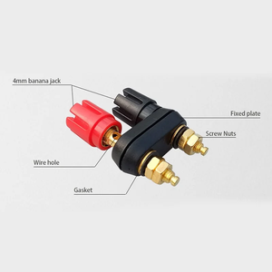 Hoparlör muz fiş bağlama sonrası terminali konnektörü muz soket çift kadın muz fiş hoparlör amplifikatör için - Product Image 4