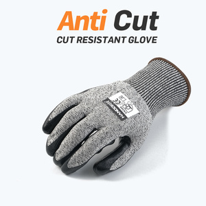 רמת חתוך אנטי 5 ansi a3 4x44c תעשייתי 13 מד hppe אניה חלקה חנקית מצופה מכונאי יד מגן עבודה בטיחות כפפת בטיחות - Product Image 4