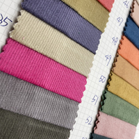 Tissu de chemise et costume en velours, 97% coton 3% spandex, tissu de costume élastique en velours côtelé extensible 21