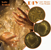 Guirlande lumineuse en forme de pétard, fil de cuivre, 8 modes, télécommande, minuterie, clignotement, défilement, pour arbre, chambre, fenêtre, décoration de festival