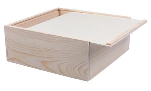 Alta qualidade caixa grande presente caixa inacabada madeira caixa - Product Image 4