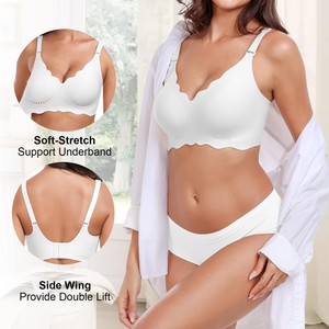 Chất lượng cao không dây tùy chỉnh đầy đủ cup Ladies Bra hỗ trợ đầy đủ đẩy lên liền mạch thể thao độn làm mịn vỏ <span class=keywords><strong>s</strong></span>ò - Product Image 4