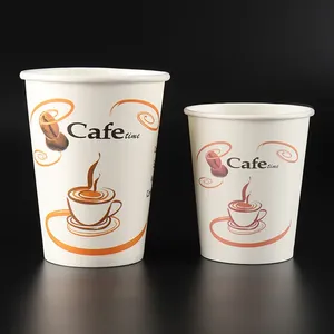 Ventilateur de gobelet en papier simple/double face pour matière première pour café et boissons 100% tasses écologiques naturelles pour café 6oz - Product Image 2
