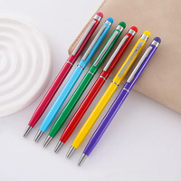 Stylet à bille multifonction promotionnel 2 en 1 de haute qualité avec écran tactile et gravure de logo personnalisé Cadeau personnalisé