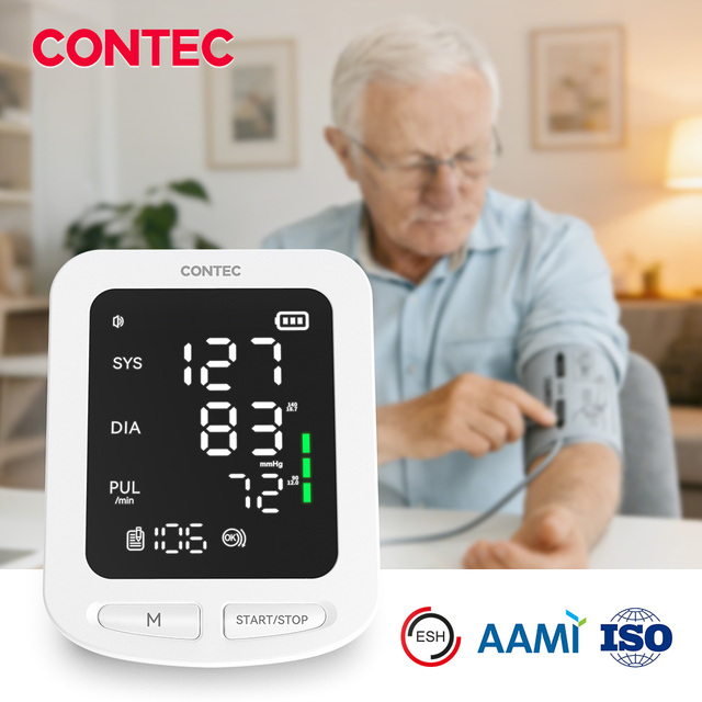 ESH/AAMI/ISO Medical Equipment Suppliers CONTEC08E Digital Blood Pressure  Bp Machine Upper Arm