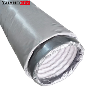 Silencieux de conduit flexible à réduction de bruit, tuyau d'aération <span class=keywords><strong>isolé</strong></span> en nanofibres avec noyau en aluminium perforé pour ventilateur en ligne et système CVC - Product Image 3