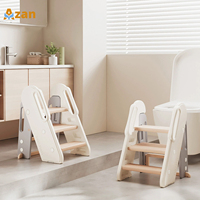 Taburete Plegable Antideslizante para Inodoro, para Lavado de Manos, Sin Necesidad de Desmontaje, Taburete de Plástico, Taburete para Niños Pequeños