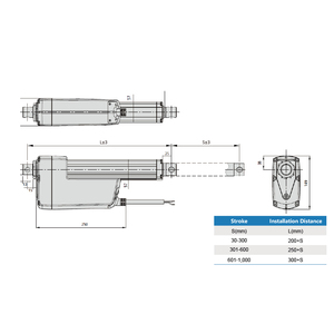 מפעיל לינארי גדול של PrimoPal עם Wifi מסונכרן, 7-35 מ\\\"מ/שנייה, 1000 ק\\\"ג, 12V, עמיד למים, בורג כדורי, מפעיל לינארי לעבודה כבדה - Product Image 5