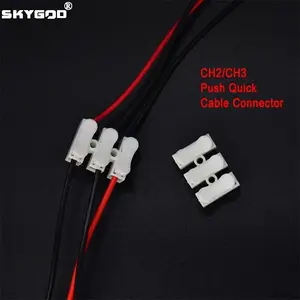 CH2 <span class=keywords><strong>CH3</strong></span> resistente a alta presión 2pin 3pin 10A 220V Push Quick Wire Cable conector blanco Terminal de cableado - Product Image 3