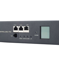 PDU Inteligente Controlable de 1U y 19 Pulgadas, Unidad de Distribución de Energía Controlable por Red con Pantalla LCD para Centro de Datos