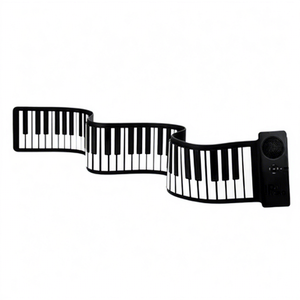 Piano de Mano Plegable de 61 Teclas, <span class=keywords><strong>Teclado</strong></span> Electrónico de Silicona Portátil, Instrumento Musical Multifunción para Principiantes OEM - Product Image 1