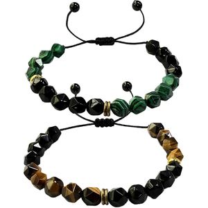 Bracelet en pierre naturelle avec perles de verre colorées, bouclier énergétique négatif, choix des influenceurs professionnels, réduction sur le volume - Product Image 1