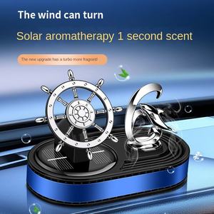 Hương thơm sang trọng năng lượng mặt trời xoay nước hoa mùi loại bỏ Phụ Kiện Xe làm mát không khí nhựa Lưu ý cải thiện sự hiểu biết gắn bó - Product Image 4
