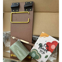 Tableau mémo mural rétro en bois, bloc-notes rustique avec tablette d'écriture détachable pour notes, menus, décoration de cuisine et de bureau à domicile