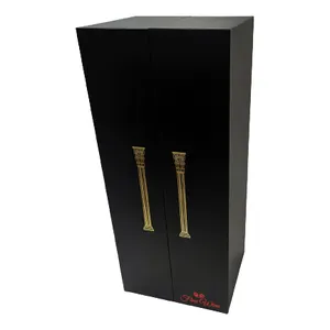 High End Magnum Flap Door Gold Card Paper Glossy Holding Luxury Magnum Wine Gift Box uv printed box