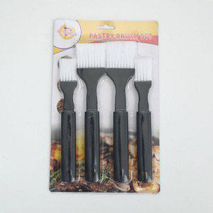 Pastry Brush Set 2-Pack Silicone Handle Plastic Bristles Oil Proof Dishwasher Safe Baking And Grilling Tools - Product Image 3