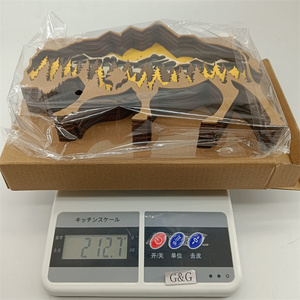 Nhà Máy Khắc Gỗ Rừng Động Vật Đồ Trang Trí Thủ Công Giáng Sinh Trang Trí Nội Thất <span class=keywords><strong>DIY</strong></span> 3D Tay Khắc Văn Phòng Bảng Trang Trí - Product Image 4