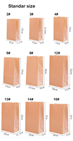 Sac en papier biodégradable de qualité alimentaire pour popcorn chips de sucre frites emballage de restauration rapide pochette de collation emballage épais imprimé à emporter