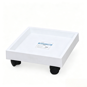 <span class=keywords><strong>Soucoupe</strong></span> rectangulaire pour plantes avec roulettes, base de pot de fleurs mobile à roulettes universelles pour plantes d'intérieur - Product Image 1