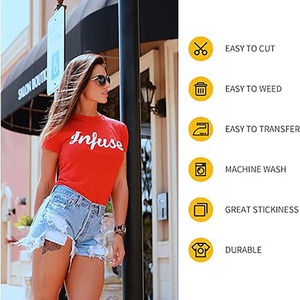 Rollo de vinilo de película de transferencia de calor HTV blanco y negro mate a granel al por mayor para etiqueta - Product Image 5