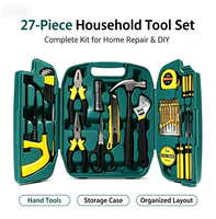 Kit d'outils manuels multi-pièces pratique pour la maison, boîte à outils robuste pour les réparations domestiques et les travaux manuels généraux