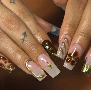 Ongles à presser style <span class=keywords><strong>Swarovski</strong></span>, entièrement recouverts de <span class=keywords><strong>strass</strong></span>, couleurs Aurora et Clear Gem, design maximaliste Red Carpet - Product Image 4