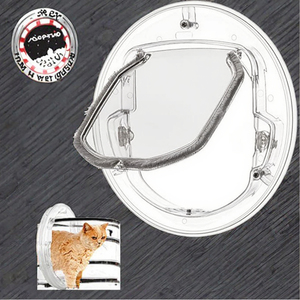 Porta per Gabbia di Cani e Gatti in Acrilico con 4 Modalità di Chiusura, Facile Montaggio, Chiusura a Pressione, Porta Trasparente per Finestre - Piccoli Animali - Product Image 3
