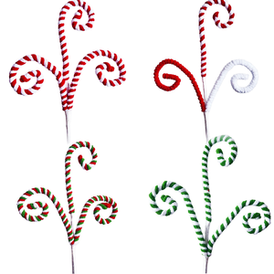 2024 рождественские украшения, разные цвета, в полоску, вьющиеся шарики, бархатные, мятные, рождественские, леденцы - Product Image 1