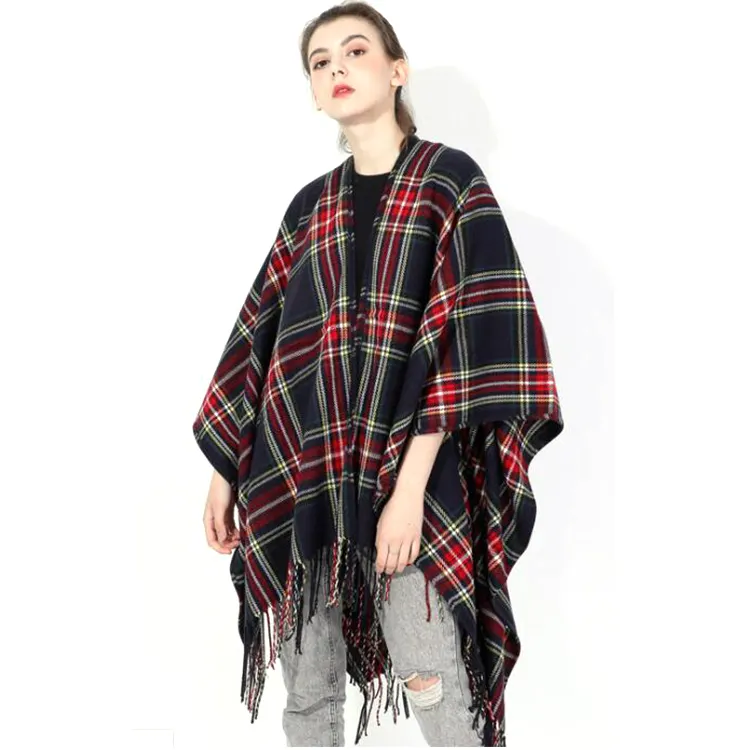 Senhoras da alta qualidade da moda venda quente Xale Poncho Poncho Mexicano