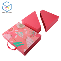Boîte d'emballage de gâteau de lune rose unique et personnalisée, boîtes cadeaux vides, diviseur en papier pour aliments, bonbons, Dates et chocolat, emballage