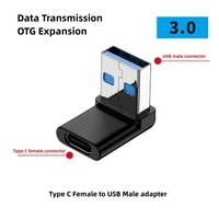 Adaptateurs USB multi-modèles prêts à l'emploi, Type C mâle vers femelle, connecteurs coudés à 90 degrés, en L, en U, ouvertures verticales
