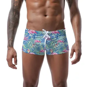 Yeni moda tasarım yüksek kalite yaz baskılı Beachwear erkek şort erkek mayoları külot mayo