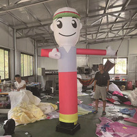 Grand lancement : Sky Dancer gonflable, Mascotte publicitaire oscillante, Accessoire gonflable personnalisé imprimé (Clown de dessin animé et Dieu de la Richesse)