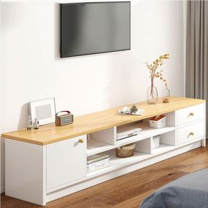 Juego de muebles de sala de estar de diseño moderno, mesa de centro y soporte de TV con pies de metal de mármol, estilo de panel MDF - Product Image 6