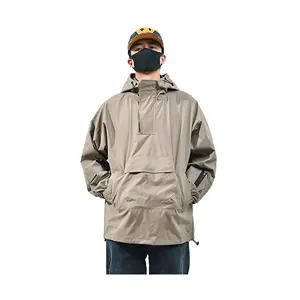 Chaqueta impermeable a prueba de viento para hombre, Sudadera con capucha, cortavientos, venta al por mayor