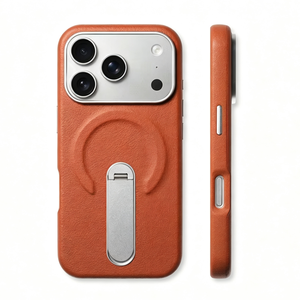 Funda Magnética de Cuero PU para Teléfono Celular, Compatible con iPhone 18 17 16 15 14 13 Pro Max, con Protección de 360 Grados °   Soporte de metal para teléfono con cubierta a prueba de golpes - Product Image 6