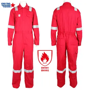 Latest design fire proof aramid safety clothing supplier firre resistant clothing fr workwear flame retardant safety coverall