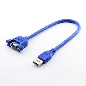 Usb 3.0 Male Female Extension Cable 30cm 0.5m 1m 1.5m 3m 5m <b>Copper</b> Wire With <b>Screw</b> Holes For Secure Mounting - Product Image 2