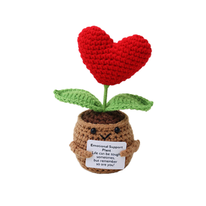 Woopal Motifs de crochet pour soutien émotionnel, Ornement d'encouragement en coton fait main, motif tournesol d'amour pour la Saint-Valentin, abeille douce, DIY - Product Image 6