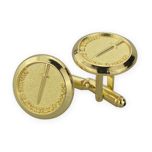 カスタムロゴデザインスターリングシルバーカフリンクスとネクタイクリップ結婚式用ギフトボックス付き - Product Image 2