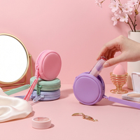 Petite trousse de maquillage personnalisée en silicone imperméable réutilisable pour le rangement des rouges à lèvres