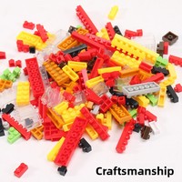 Sacs de blocs de construction micro-plastiques, modèles de rue de ville, restaurant de frites, magasin de vêtements, jouets en micro-particules tridimensionnelles miniatures