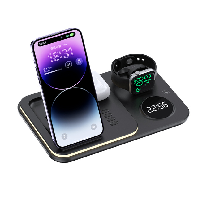 15W Wireless Charger 3 in 1 Fast Foldable Charging Station Dock for iPhone 13 12 11 Pro XS XR X SE 8 8 Plus Watch AirPods