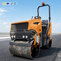Petit Compacteur Vibratoire Tandem 2 TONNES, Rouleau Compresseur Routier à Double Tambour, Moteur Changfa pour l'Entretien des Chaussées en Asphalte et du Sol