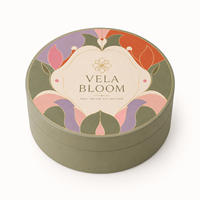 Boîte cadeau ronde rigide personnalisée de luxe avec insert pour vernis à ongles et ensembles cosmétiques, emballage en papier