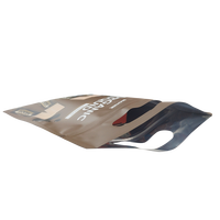 Sachet Doypack Marron Personnalisé Imprimé Mat avec Fermeture Ziplock et Poignée Découpée